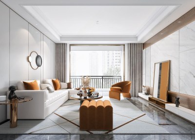 现代家居客厅3D模型下载